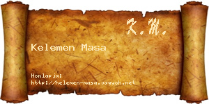 Kelemen Masa névjegykártya